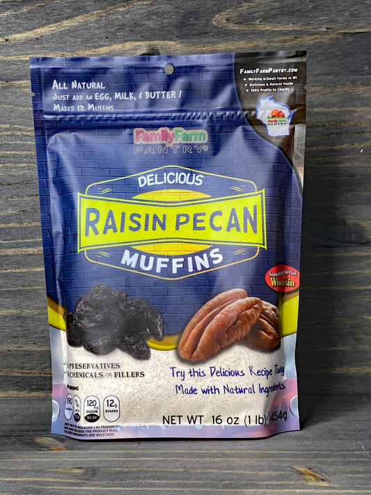 Raisin Pecan Muffin Mix (16 oz Bag)