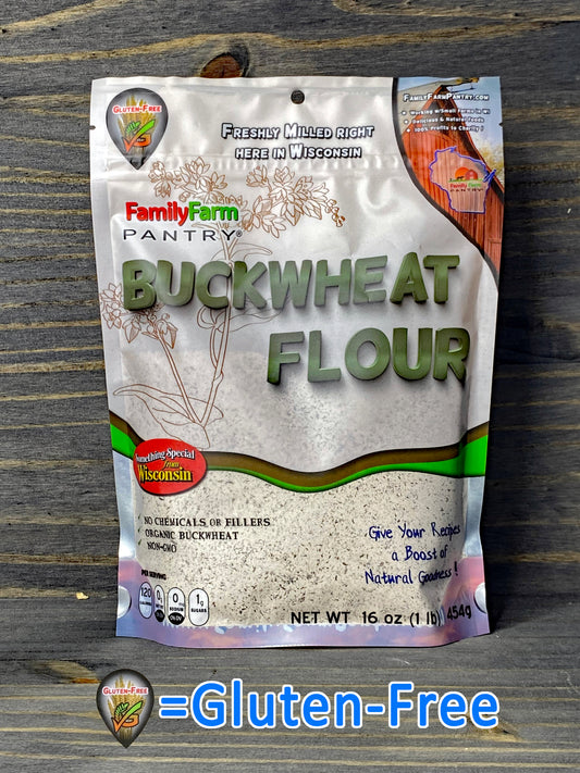 Organic Buckwheat Flour (16 oz Bag)
