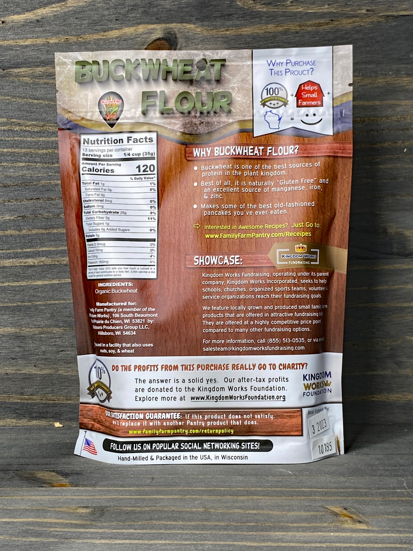 Organic Buckwheat Flour (16 oz Bag)